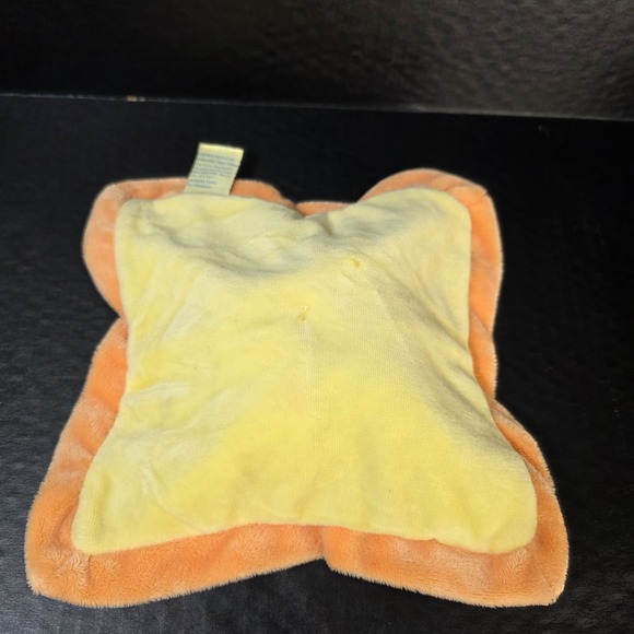 Baby Hugfun Orange Giraffe Mini Lovey Security Blanket  9" Rattle Stripes Dots - Picture 5 of 8